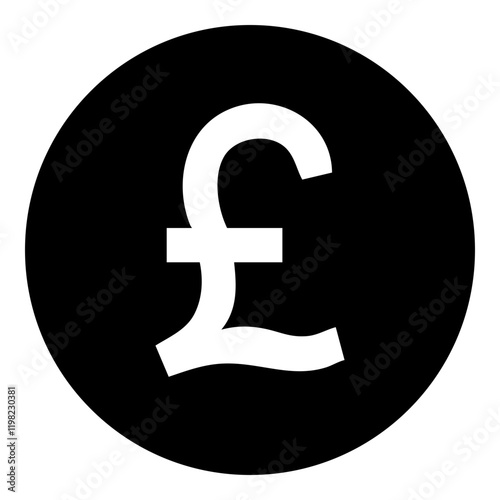 United Kingdom Pound Sterling Currency Symbol Glyph Icon