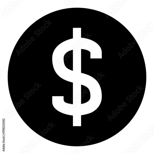 US Dollar Currency Symbol Glyph Icon