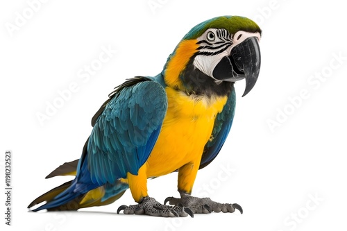 Macaw Isolated on White Background.