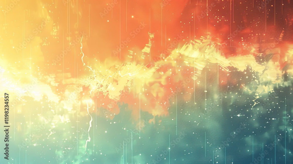 Fototapeta premium _Background_of_an_abstract_digital_pattern_with