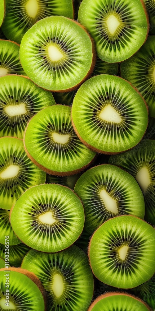 Fresh Green Kiwi Slices with Vivid Textures and Juicy Details Ideal for Mobile Wallpapers Fresh Green Kiwi Slices with Vivid Textures and Juicy Details Ideal for Mobile Wallpapers