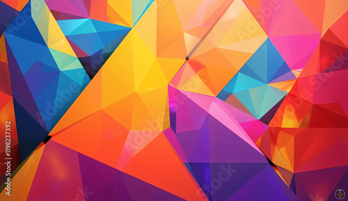 abstract background with colorful geometric shapes