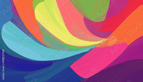 Vibrant, Futuristic Abstraction A Striking Modern Color Palette Blending Abstract Contemporary Art and AI, Showcasing a Fresh Perspective in Digital Artistry.