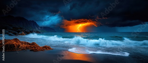 [Mediterranean coastal landscape at dusk] Serene Coastal Contrast Sunset & Nighttime Beachscapes Side by Side