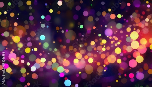 Striking Nighttime Party Backdrop HandDrawn Abstract Illuminations Create a Vibrant Mood with Swirling Lighted Fragments, Emphasizing the Mystery and Excitement of an AfterHours Soiree.