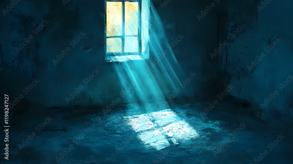Moonlight streaming through window. intense beams of moonlight illuminate a darkened room, casting an ethereal glow on the dusty floor. moonshade. illustration. Moonshade. Illustration Moonlight streaming through window. intense beams of moonlight illuminate a darkened room, casting an ethereal glow on the dusty floor. moonshade. illustration. Moonshade. Illustration