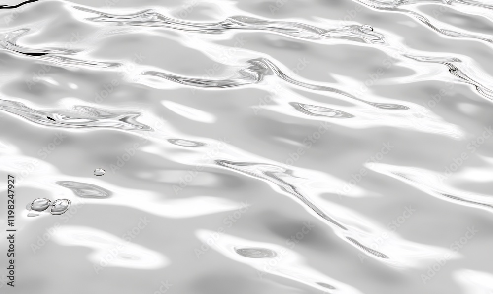 Rippling Water Surface with Air Bubbles in a Calm Environment Rippling Water Surface with Air Bubbles in a Calm Environment