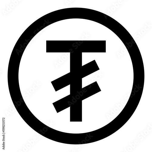 Mongolian Tughrik Currency Symbol Solid Icon