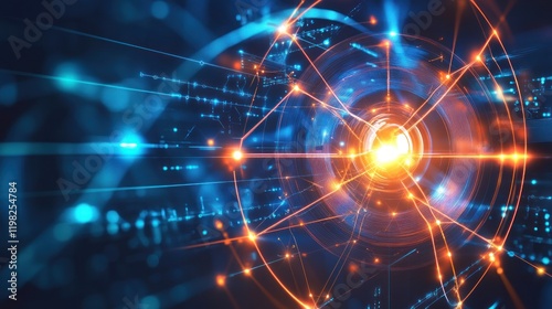 Abstract Digital Network: Futuristic Technology