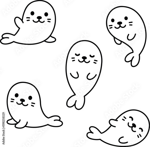 Cute design seal image pack