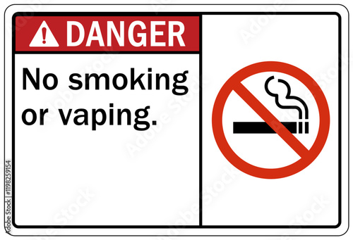 No smoking warning sign no smoking or vaping