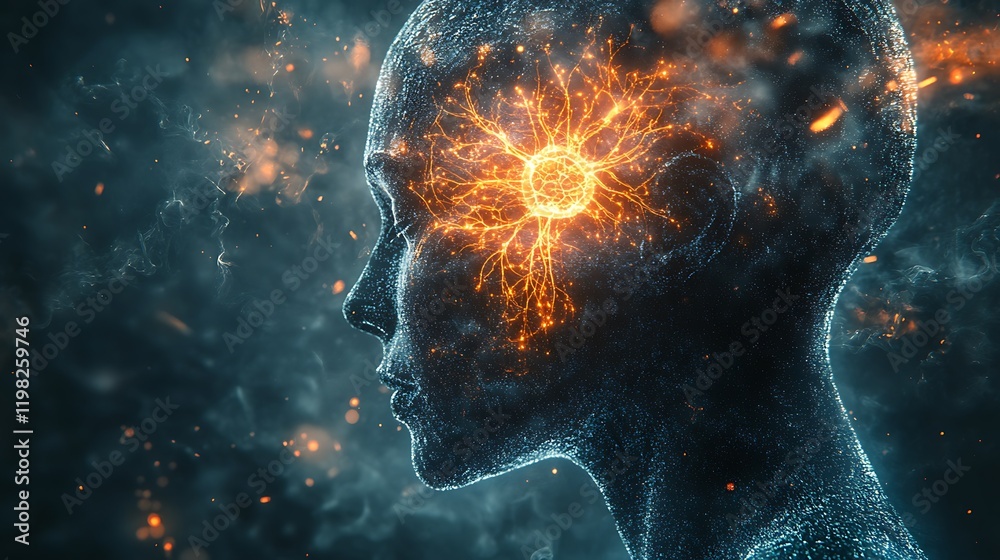 Exploring neural energy enlightenment within a digital realm sci-fi 3d view Exploring neural energy enlightenment within a digital realm sci-fi 3d view