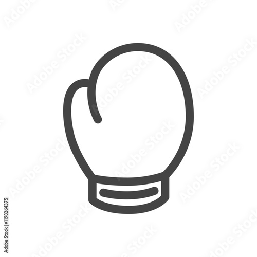 線画スポーツ関連の単品アイコン　ボクシンググローブ