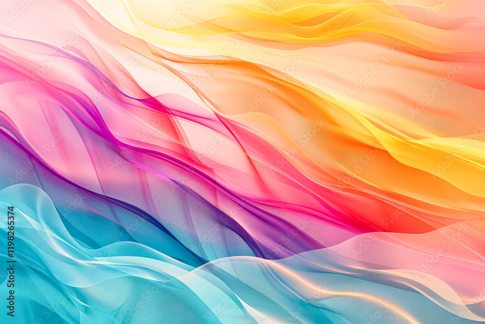 Colorful, abstract painting of a wave with a blue and yellow stripe. The painting is full of vibrant colors and has a sense of movement and energy Colorful, abstract painting of a wave with a blue and yellow stripe. The painting is full of vibrant colors and has a sense of movement and energy