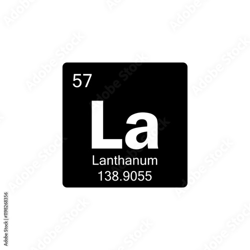 periodic table Lanthanum glyph icon