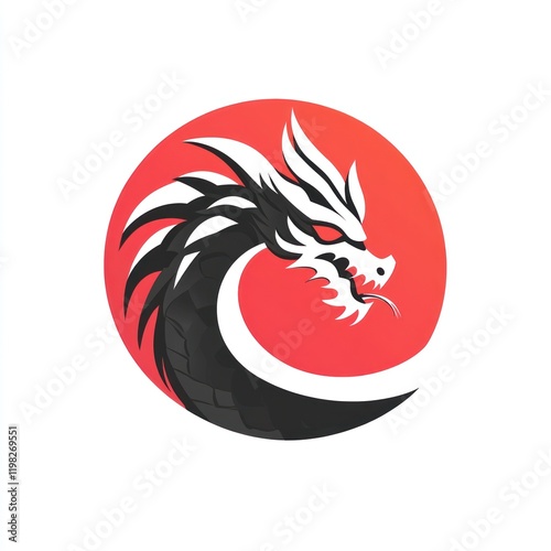 Wallpaper Mural Red Dragon Logo Design Torontodigital.ca