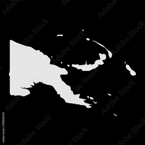 Papua New Guinea country map icon vectors illustration