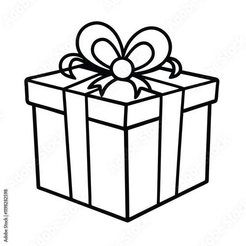  gift box with white background