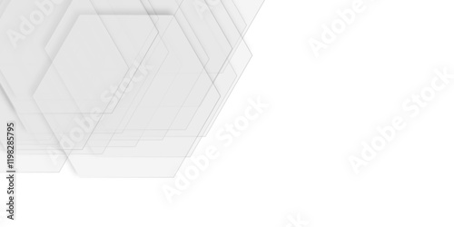 Abstract pattern with hexagonal white and gray line paper background. Abstract technology background.  geometric white grid emboss hexagonal background. luxury emboss honeycomb white pattern.