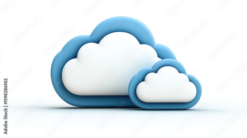 A stylized illustration of clouds, featuring a larger blue cloud and a smaller white cloud, creating a playful and modern aesthetic. A stylized illustration of clouds, featuring a larger blue cloud and a smaller white cloud, creating a playful and modern aesthetic.