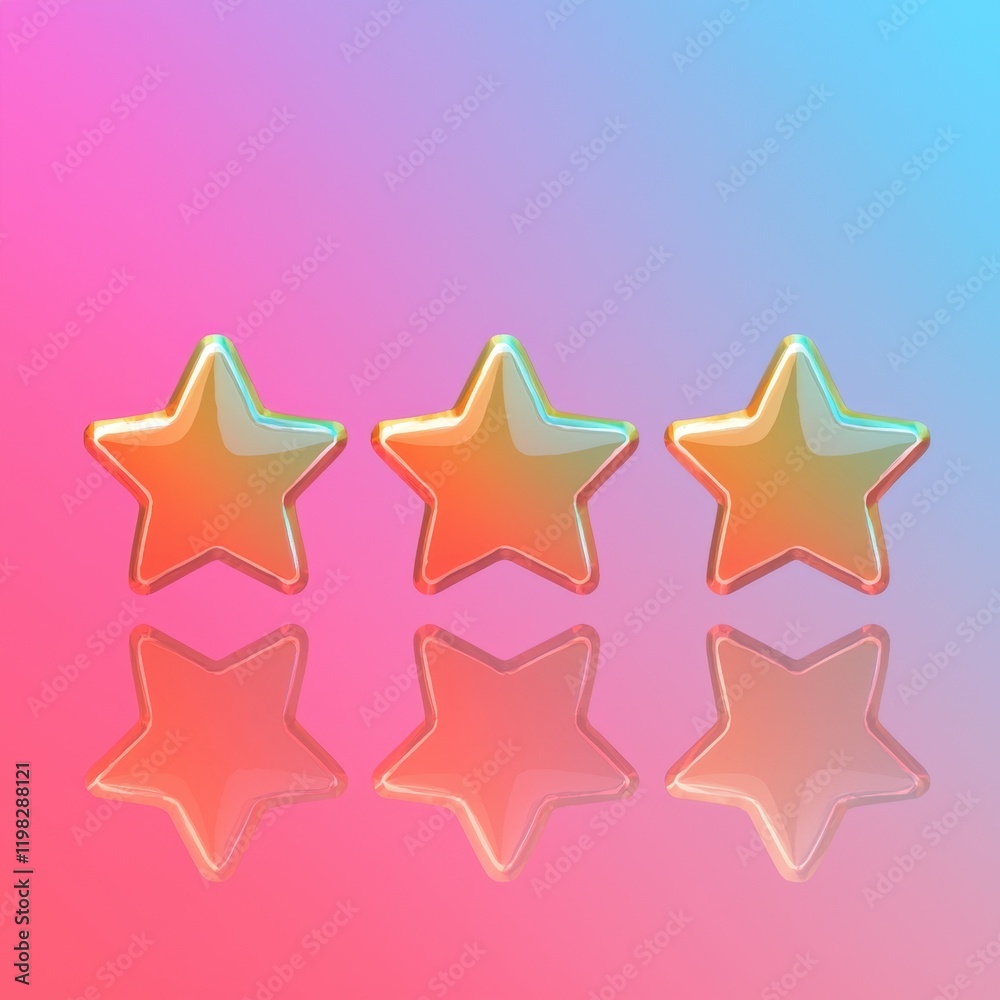 Three Shiny Golden Stars Rating Review Feedback Gradient Background Three Shiny Golden Stars Rating Review Feedback Gradient Background