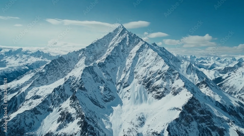 Naklejka premium Breathtaking Mountain Peaks: An Exciting Travel Package to Explore Majestic Natural Landscapes