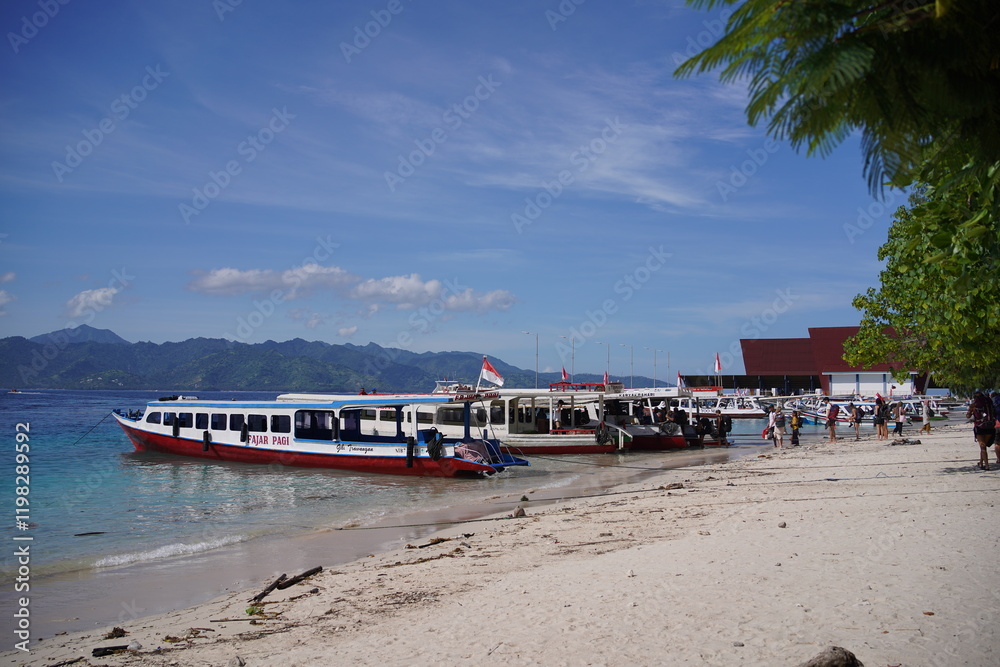 Obraz premium beach with boats