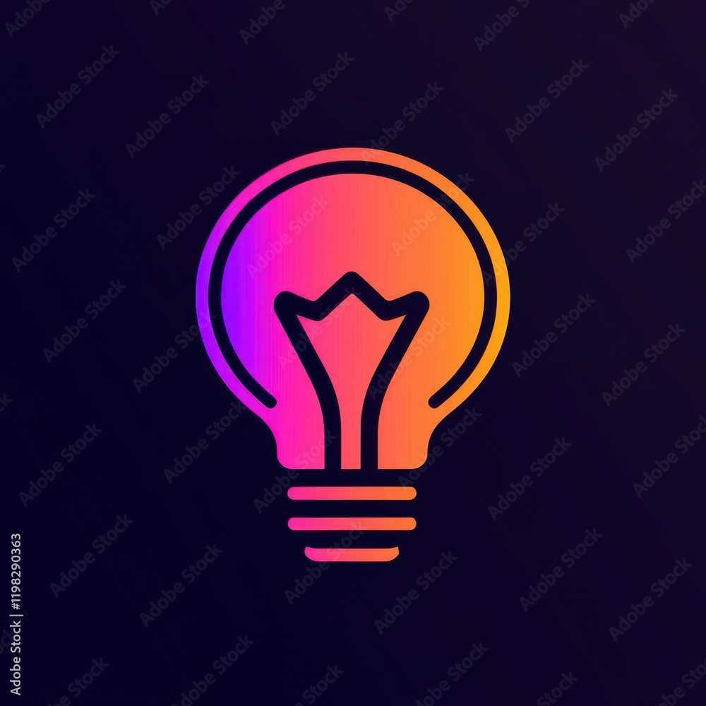 Gradient Light Bulb Icon Innovation Idea Solution Technology Symbol Gradient Light Bulb Icon Innovation Idea Solution Technology Symbol