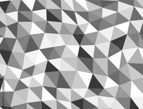 黒と白とグレーのポリゴンの背景イラスト