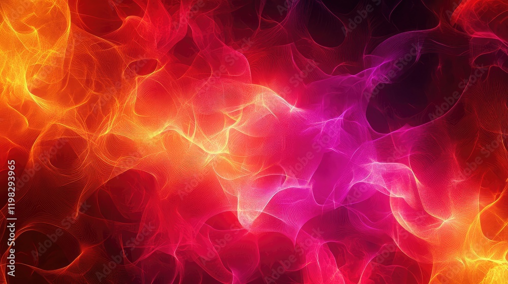 Obraz premium Dynamic glowing digital connections forming abstract patterns on a gradient background for modern innovation.