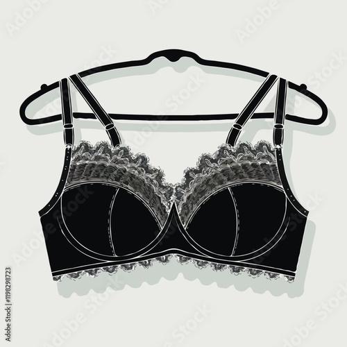 Stylish Black Lace Bra - Elegant and Comfortable Lingerie Design for Fashion-Forward Women