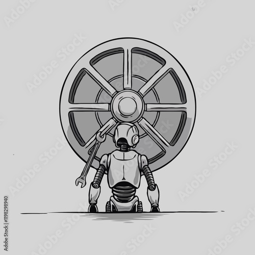 Futuristic Robot Illustration: Bionic Art and 3D Design Trends in Digital Engineering