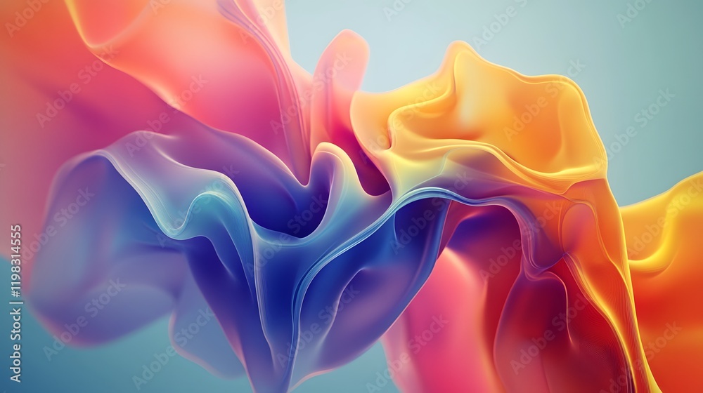 Obraz premium Abstract Colorful Fluid Swirls and Waves Design