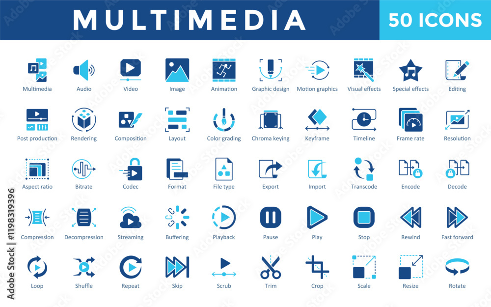 custom made wallpaper toronto digitalMultimedia icons set with multimedia, audio, video, image, animation, graphic design, motion graphics, visual effects, special effects, editing icon. Simple flat vector