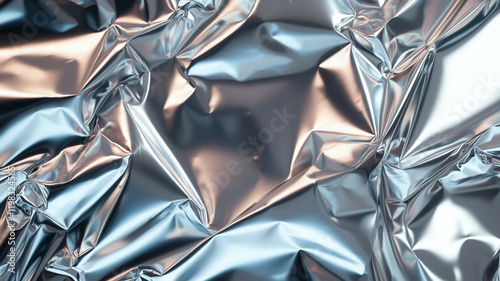 Shiny metallic background with a reflective surface. Sleek, high-end look, sophisticated designs, modern, futuristic