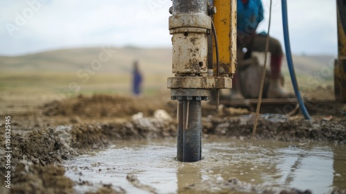 Water Well Drilling in Rural Area photo