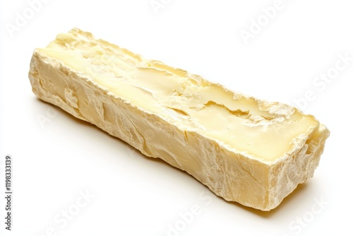 local Italian Taleggio cheese made from whole cow s milk on a white background