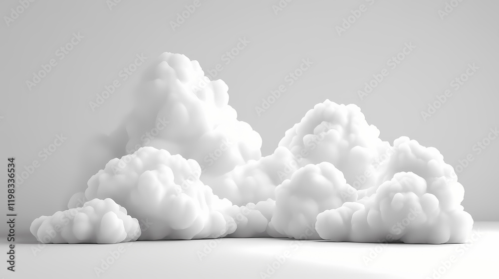 3d render white clouds. Sundrift. Illustration 3d render white clouds. Sundrift. Illustration