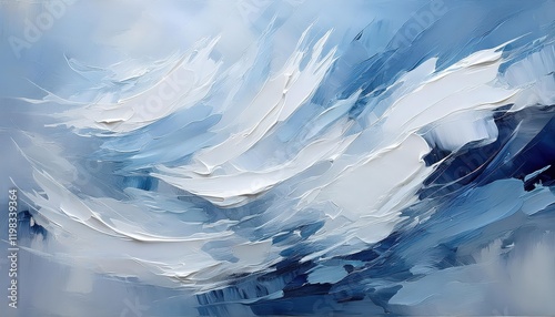 Wallpaper Mural Vibrant Abstraction White Paint Strokes Form Dynamic Patterns in an Abstract Visual Masterpiece, Showcasing Rich Textures and a Mysterious Mood. Torontodigital.ca