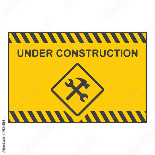 under construction flat symbol