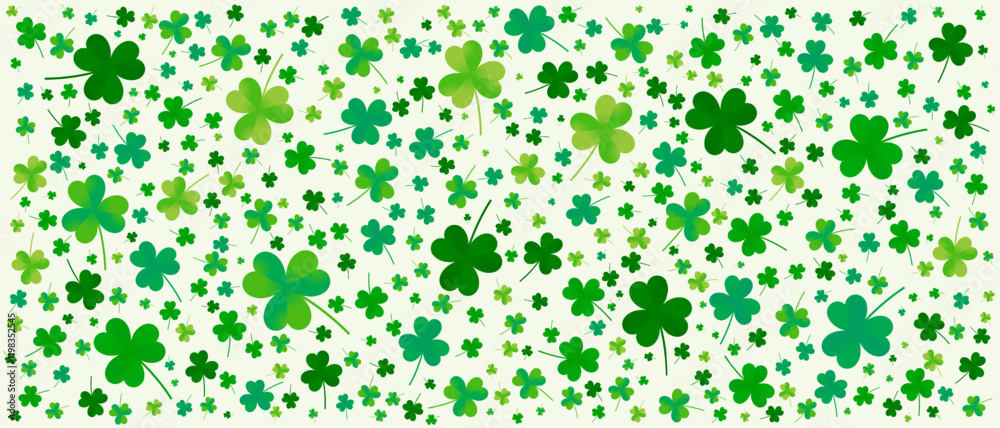 fresh natural shamrock pattern texture banner background vector fresh natural shamrock pattern texture banner background vector