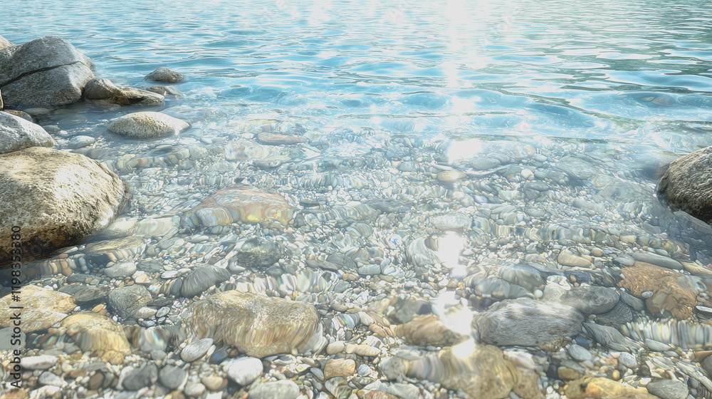 Rocky beach landscape with large rocks waves and clear blue water under a bright sky natural outdoor scene perfect for relaxation and scenic photography Rocky beach landscape with large rocks waves and clear blue water under a bright sky natural outdoor scene perfect for relaxation and scenic photography
