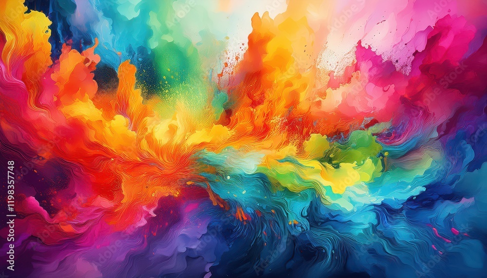 Vibrant Rainbow Ink Explosions A Captivating Colorful Abstract Art Design Showcasing Bold Hues and Textured Layers Vibrant Rainbow Ink Explosions A Captivating Colorful Abstract Art Design Showcasing Bold Hues and Textured Layers