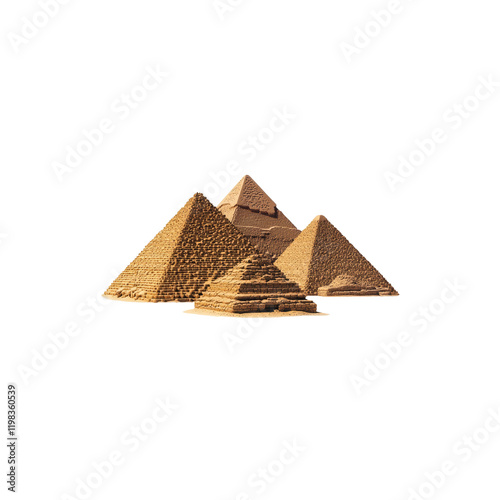 Majestic Giza Pyramids Iconic Egyptian Landmark at Sunset