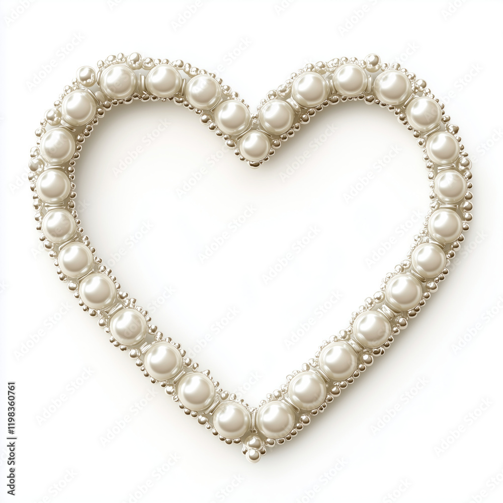 Obraz premium Elegant heart shape pearls 