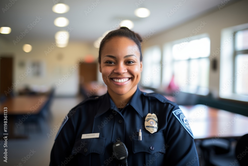 Φωτογραφία Smiling portrait of a young African American female police officer