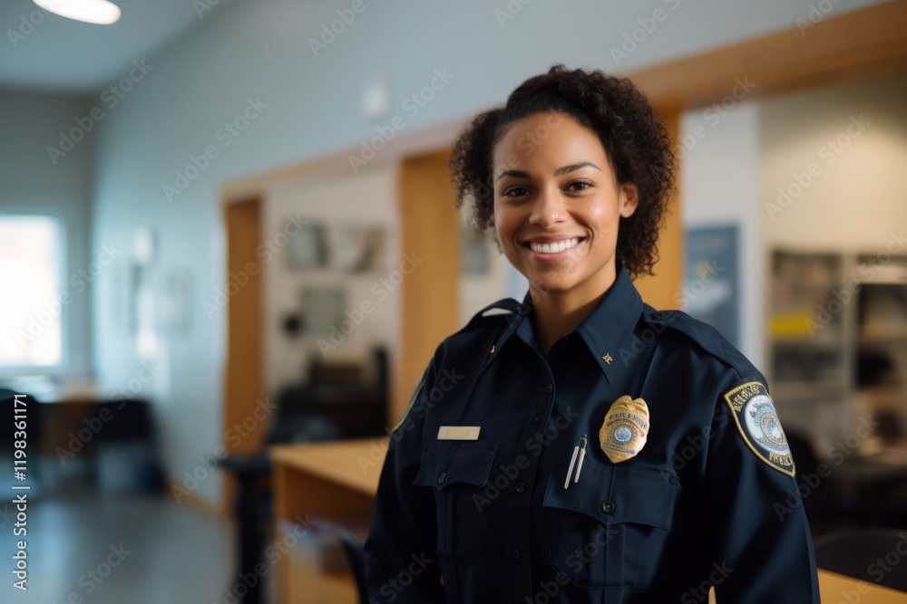 Φωτογραφία Smiling portrait of a young African American female police officer