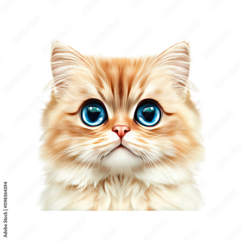 Adorable Golden Persian Kitten with Big Blue Eyes Adorable Golden Persian Kitten with Big Blue Eyes