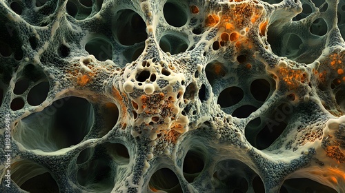 Abstract Cellular Structure With Porous Texture photo