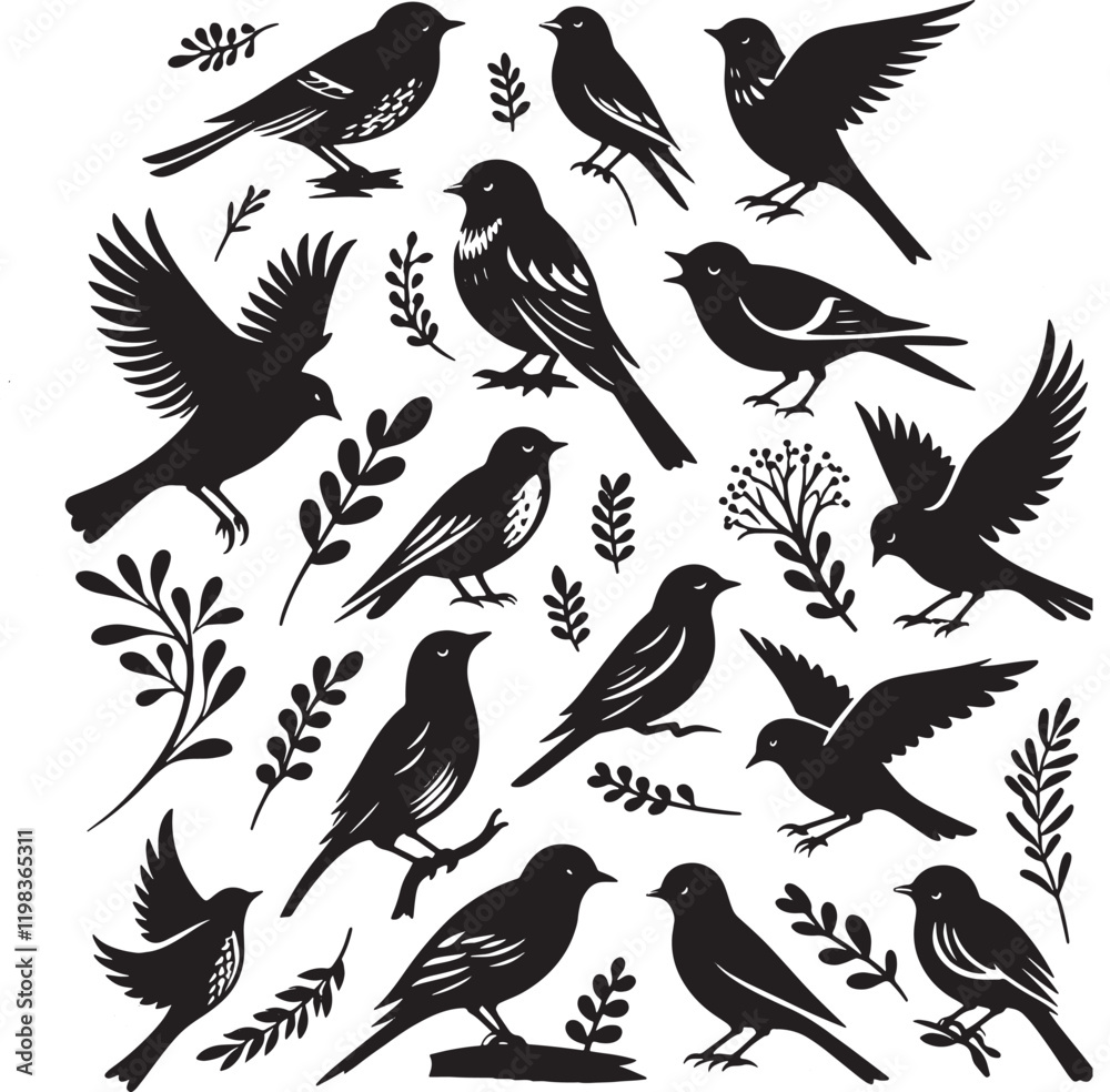 seamless background with birds seamless background with birds